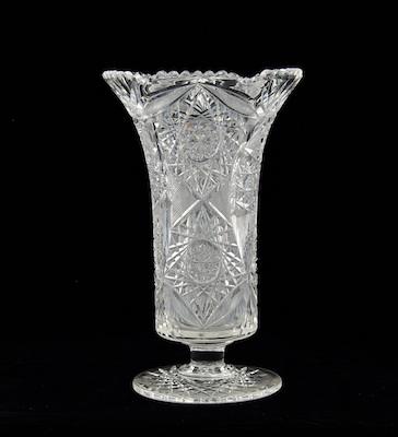 A Heavy Brilliant Cut Glass Vase b58c8