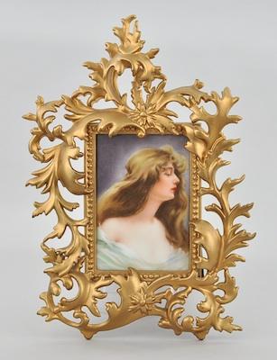 A Porcelain Portrait Plaque The