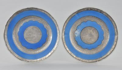 A Pair of Bavarian Hunt Scene Chargers