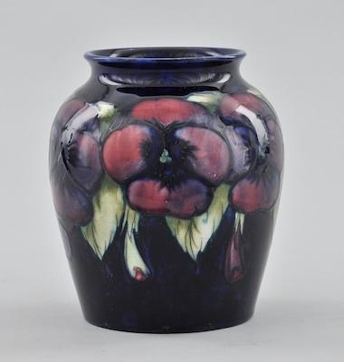 A Moorcroft Pansey Vase The simple 5-1/8H