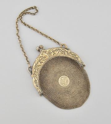 A Victorian Sterling Silver Mesh Purse