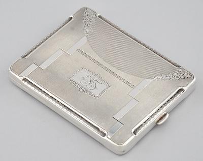 A 900 Silver Gold Washed Cigarette Case,