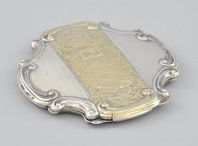 A Sterling Silver Compact The irregular