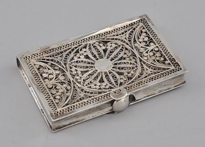 A Silver Wire Miniature Box with