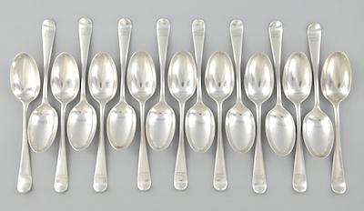 Seventeen Sterling Silver Teaspoons b59b2