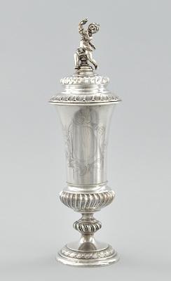 A German Silver Lidded Cup Of flared b59b3