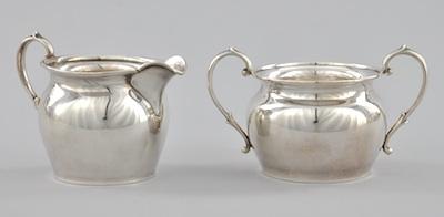 Sterling Silver Creamer and Sugar Bowl