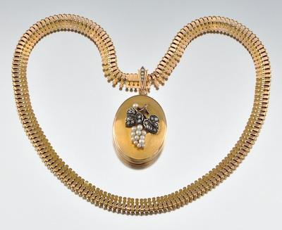 An 18k Locket and Chain in Original b59fb