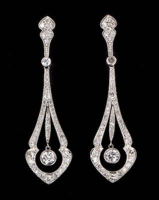 A Pair of Deco Style Platinum and