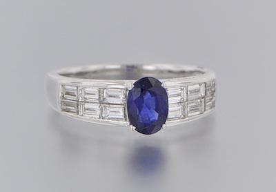 A Ladies Blue Sapphire and Diamond b5a15