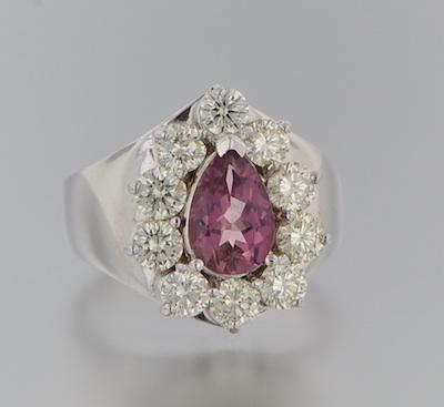 A Ladies' Tourmaline and Diamond