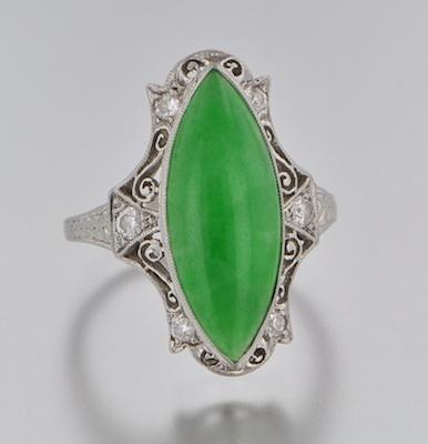 A Ladies Deco Style Jadeite and b5a39