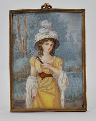 Unsigned miniature Painting of a Girl