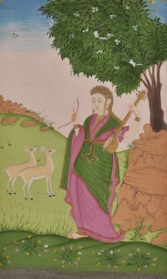 An Indian Gouache Painting Depicting