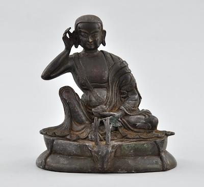 A Bronze Statue of Sitting Buddha Bronze