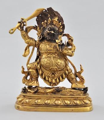 Tibetan Nepalese Hayagriva Gilt Bronze