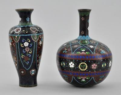 Two Cloisonne Vases Each is similarly