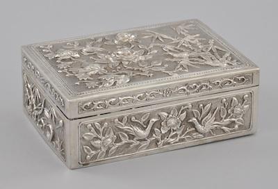 A Chinese Export Silver Box with b5bec