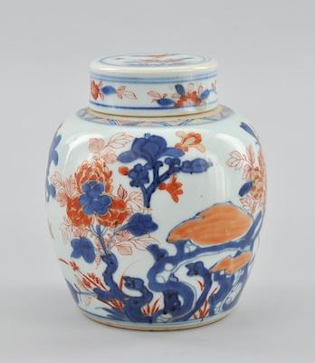A Glazed Porcelain Ginger Jar with b5c06