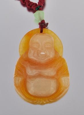 A Carved Jadeite Buddha Pendant b5c2b