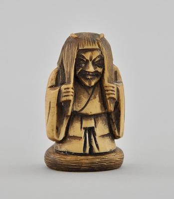 Oni Spirit Ivory Netsuke A carved b5c54