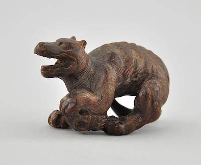 Tasmanian Devil Wood Netsuke Carved