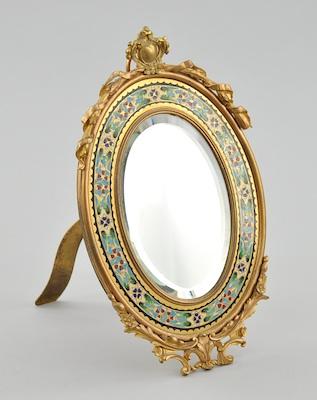An Ormolu Vanity Mirror with Champleve b5c96