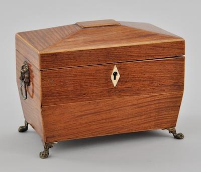 A Coffer Shape Tea Caddy With handsome