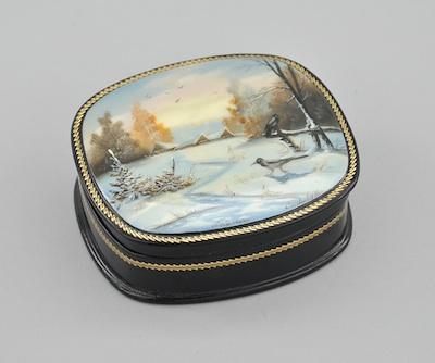 Fedoskino School Lacquer Box by