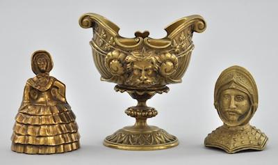 A Group of Three Brass Decorative Items
