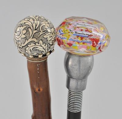 Two Walking Sticks with Decorative b5cd0