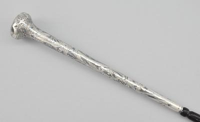A Walking Stick with Sterling Silver