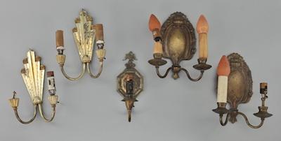 Two Pairs of Wall Sconces and a b5cf6