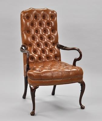 A Leather Upholstered Armchair b5d0a
