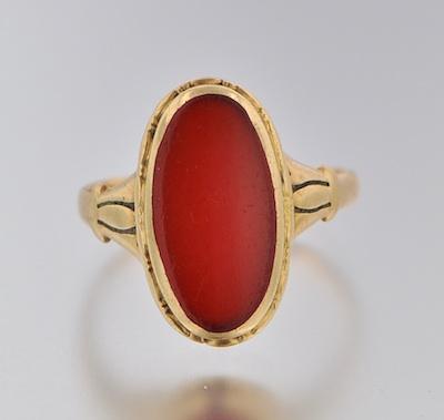 A Vintage English Carnelian Ring