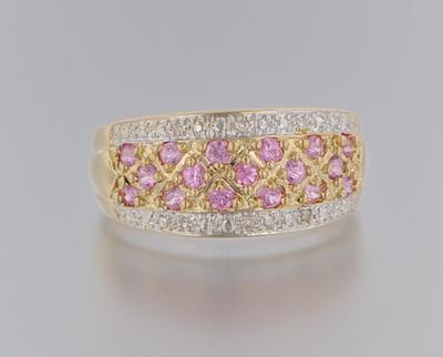 A Ladies Pink Sapphire and Diamond b5a8e