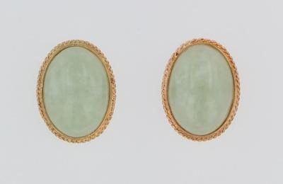 A Pair of Jadeite Earrings 14k