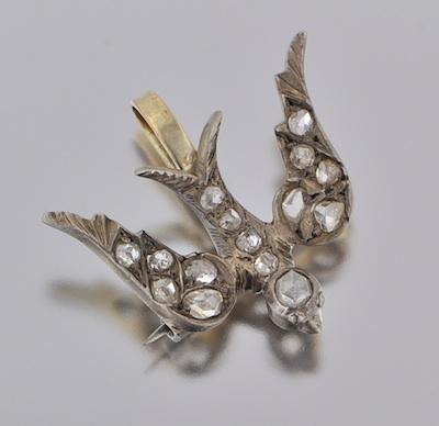 A Georgian Style Diamond Bird Brooch b5aba