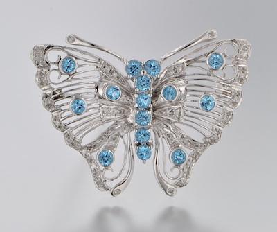 A Ladies' Topaz and Diamond Butterfly