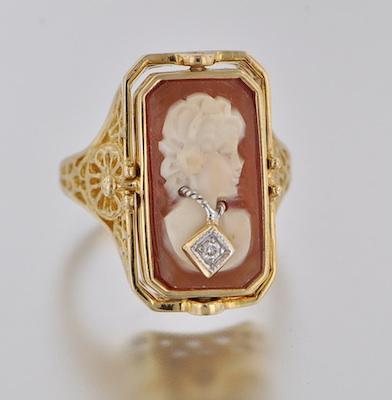 A Victorian Style Ladies Flip Cameo