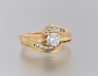 A Ladies Diamond Ring 14k yellow b5ac1