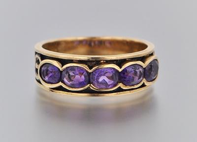 An English Gold and Amethyst Ring