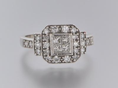 A Ladies Diamond Ring 14k white b5af7