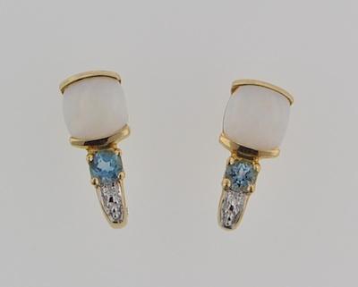 A Pair of Dainty Opal and Topaz b5b01