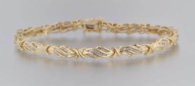 A Ladies Diamond Bracelet 10k b5b12