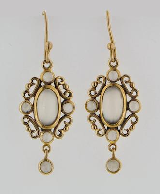 A Pair of Victorian Style Moonstone b5b17