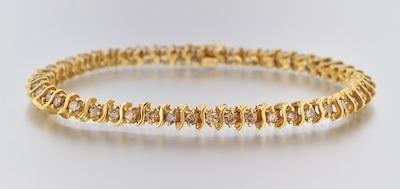 A Ladies Diamond Tennis Bracelet  b5b23