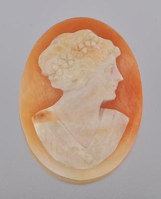 An Unmounted Carved Shell Cameo A small