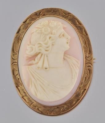 A Vintage Carved Coral Cameo in b5b50