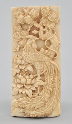 A Carved Ivory Plaque in Chinese b5bad